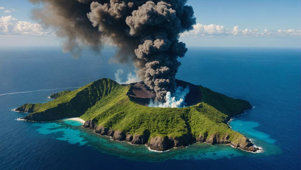 le barren volcano eruption